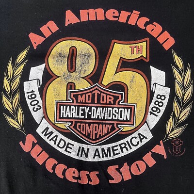Vintage 3D emblem Harley Davidson shirt 88' sz M 19,5/26' 85