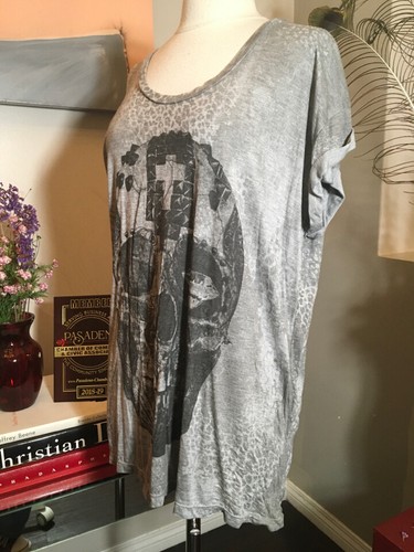 T-shirt Religion taglia M grigio teschio rayon 2400-876-102519 - Foto 9 di 11