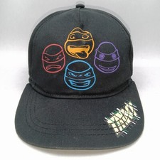 TMNT Teenage Mutant Ninja Turtles Nickelodeon Snapback Cap Youth 4-7 Black
