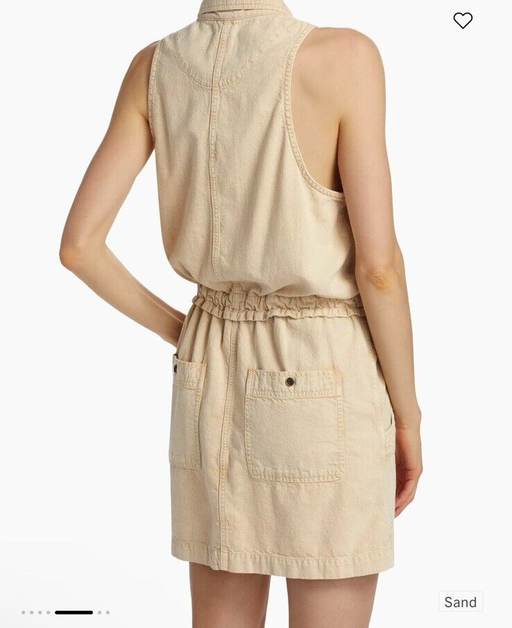 ISABEL MARANT Etoile Ines Denim Cargo Mini Dress FR 36- US 4