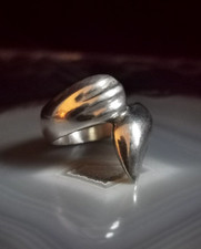 Ring silver 925 powerful extravagant unusual especially designer ring 20 mm WOW