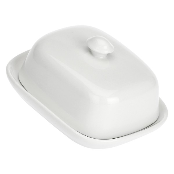 Butterdose Mit Deckel Porzellan FüR 250G Butter KüHlschrank 17,5X 13,5X 8,5 Cm-image
