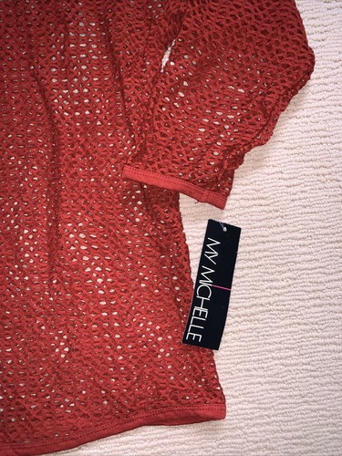 NWT New Women's My Michelle Red Soft Knit Shirt Top Size M Medium - 第 2/6 張圖片