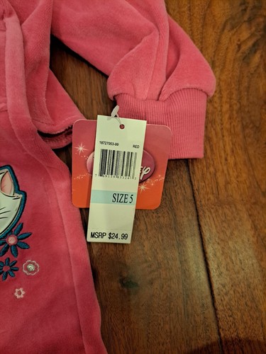 Disney Girls Aristocats Hoodie Outfit New With Tags, Jacket Size 5, Pants Size 4 - Picture 9 of 9