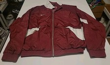 Nike Windbreaker Men's Medium Maroon Full Zip Vented Long Sleeve Jacket