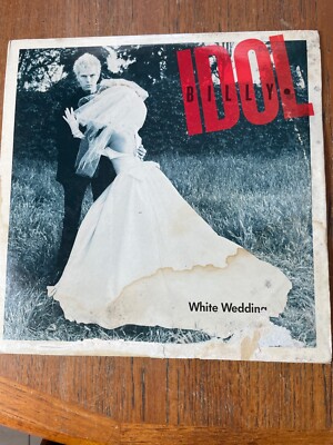 WHITE WEDDING - Billy Idol - 1982 Chrysalis AS 1623 - US Promo Cover Damaged