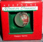 Happy Santa`1988`Miniature-Sant a's Real Happy It's Christmas,Hallmark Ornament