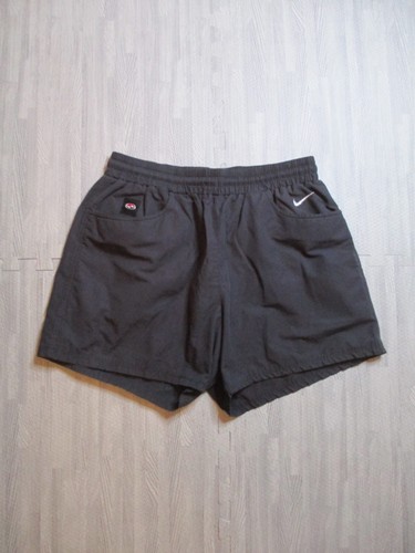 Pantalones Cortos Nike Para Hombre XL Negros Bolsillos Y2K Playa Vacaciones Logo Bordado Y2K De Colección