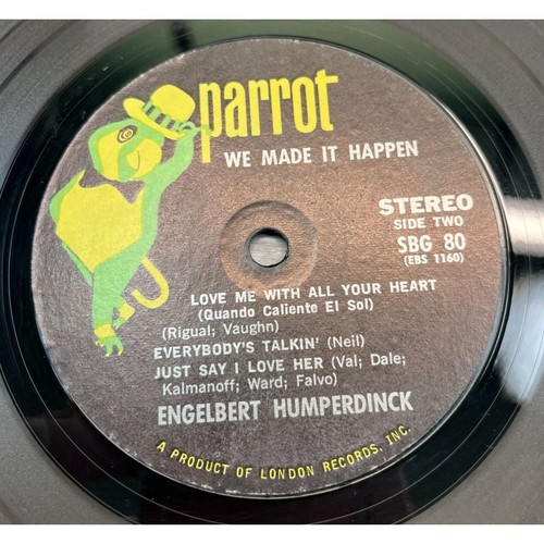Engelbert Humperdinck We Made it Happen Compact 33 Jukebox 7" Record Parrot - Imagen 3 de 6