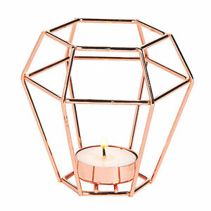Wedding Geometric Copper Tea Light Holder Candle Lantern Home Decor Hot Sale