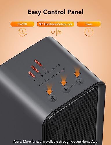 Govee Life Electric Heater, 3-Mode 3-Speed 80° Oscillating PTC Ceramic Heater - Bild 7 von 8