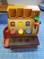 Vintage 1974 Fisher Price Cash Register With Working Bell, No Coins BI