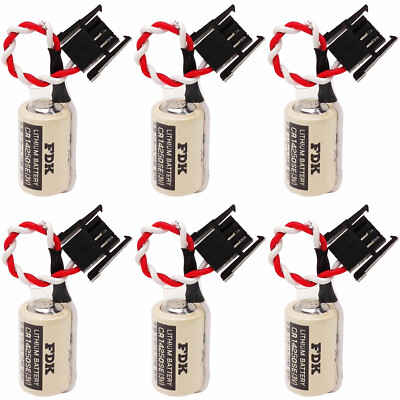 6Pcs 3V 1747-BA PLC Battery for AB FDK CR14250SE (3V) 1769-BA SLC-500 Series 