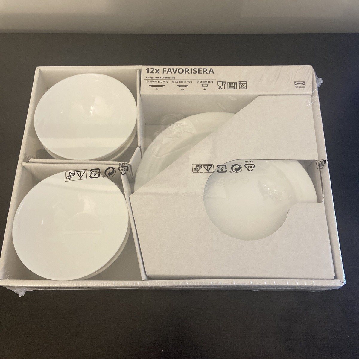 IKEA FAVORISERA 12 Piece Dinnerware Set White