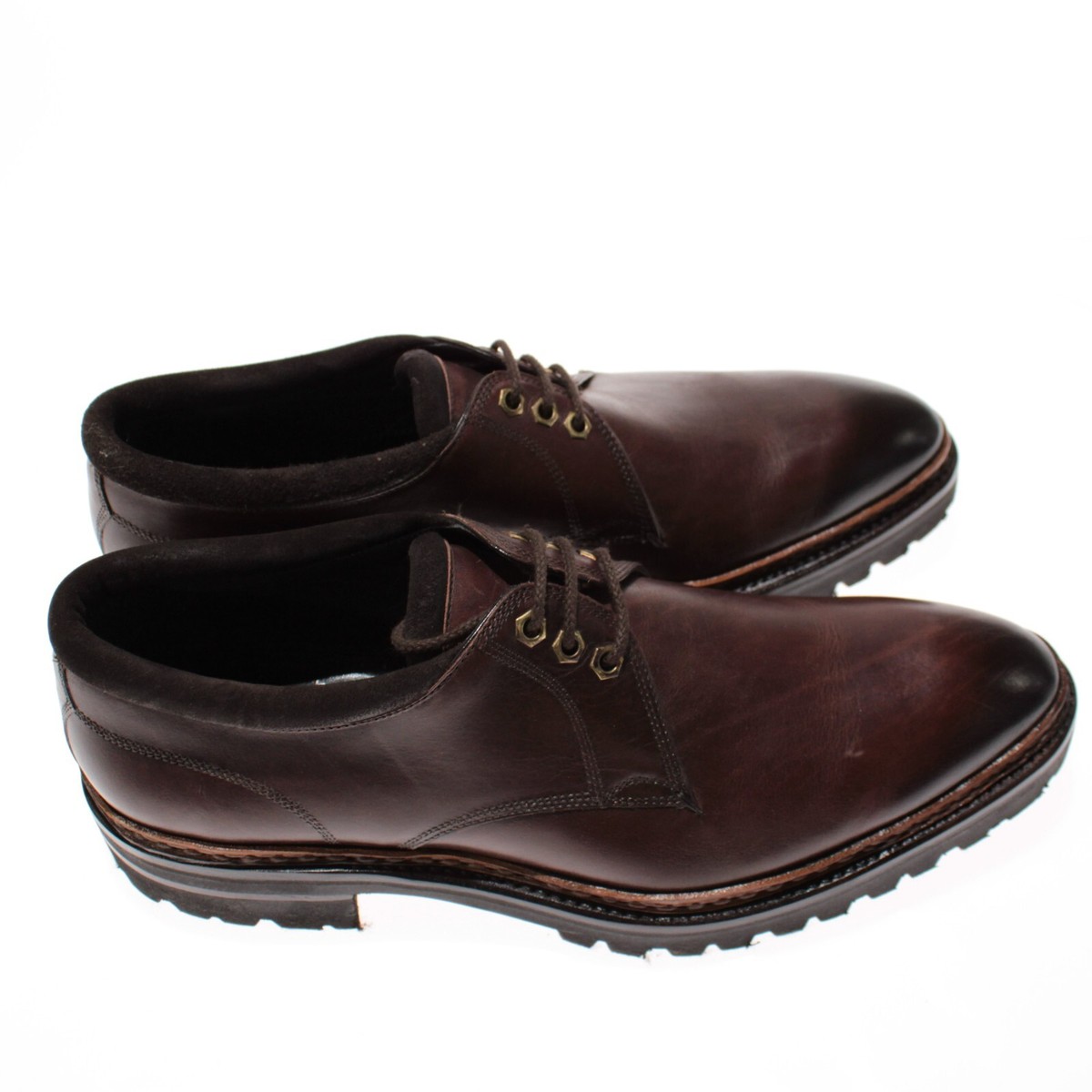 Di Bianco NWB Prato Derby Dress Shoes Size 10.5 in Mahogany 