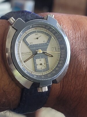 イマンオデットビードミディ缶 1973 Bulova Parking Meter Cal. 12 Automatic Chronograph Watch