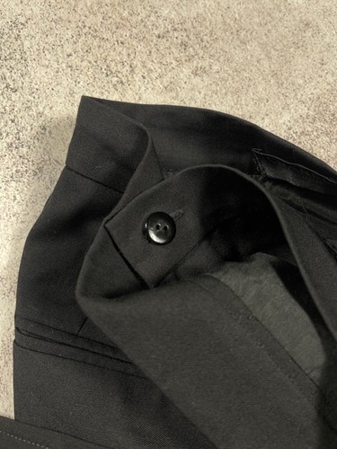 Chanel Boutique 90s Womens Vintage Knee Length Black Button Skirt 100%Wool Black - Picture 11 of 14