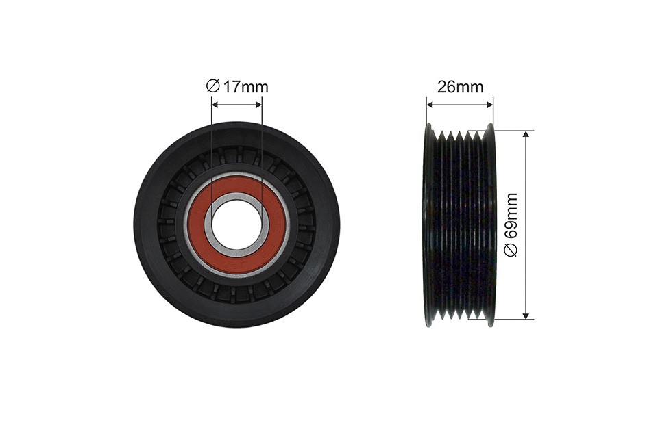 Nty Pulley Idler V-Belt For Mazda 6, Mpv, Mx-5 02-14 - Image 5