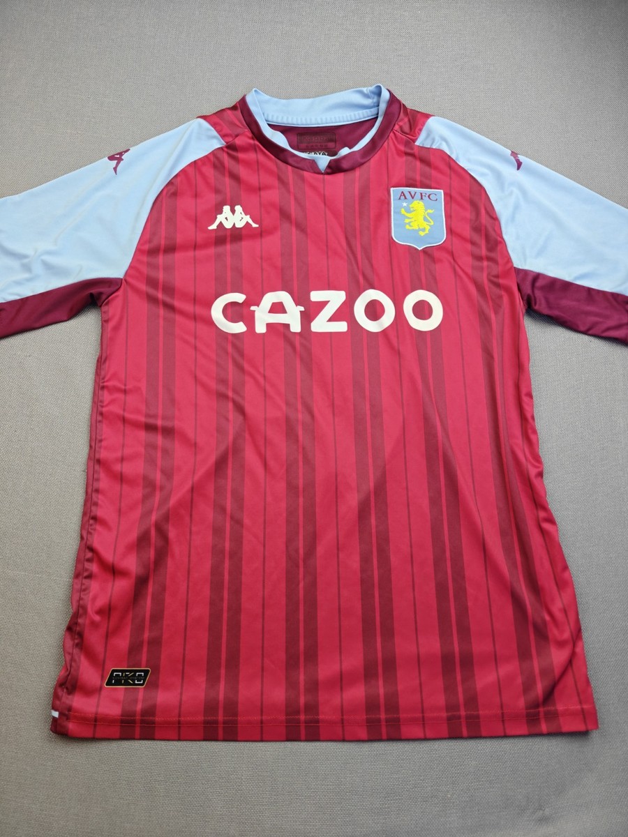 Kappa Aston Villa AVFC Jersey Cazoo Red Home Soccer Shirt Sz L EPL