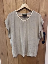 Pyrus Geometric Print Silk Blouse Top Size Medium 