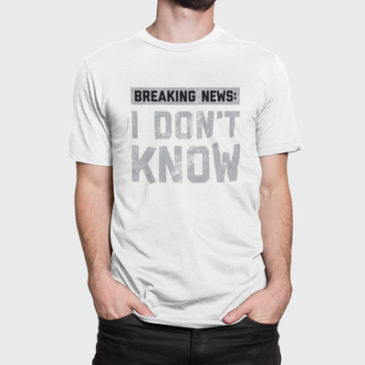Breaking News: I Don't Know Grunge Apathy T-Shirt