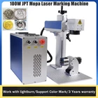 100W JPT M7 Mopa Fiber Laser Marking with Rotary axis Ezcad For Gold Metal US