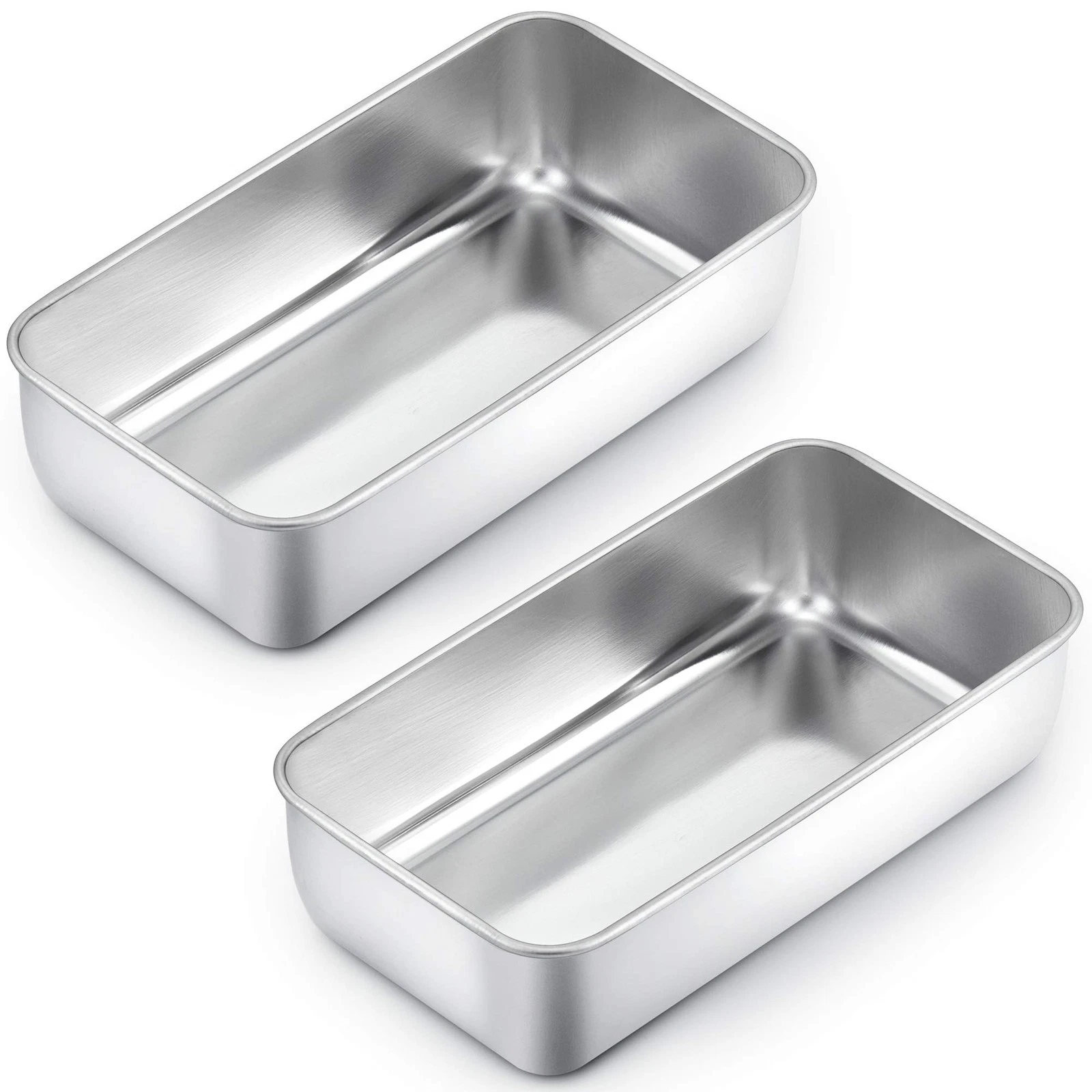 TeamFar Loaf Pans for Baking Bread, 9 × 5 Inch Stainless Steel Loaf Bread Pan...