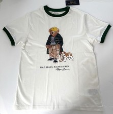 NWT, Boys POLO RALPH LAUREN Nevis Short Sleeved Polo Bear T-Shirt. M 10-12 