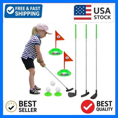 Kids Golf Club Set for 3 4 5 Years Old, Adjustable Toddler Golf Clubs, Outdoor &