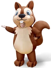 Inflatable Kids Halloween Costume Blow Up Squirrel Costumes for Halloween Fun...