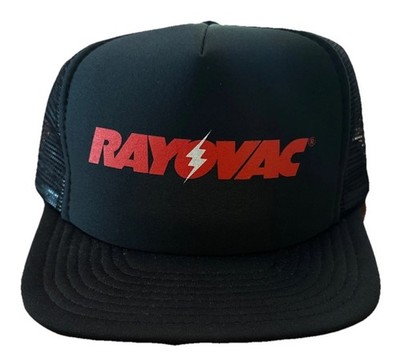 RAYOVAC vintage SNAPBACK Truckers Hat 90s 2000s Black Red Bold
