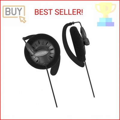 Koss KSC75 Portable On-Ear Clip Headphones, Retro Style, Ultra Lightweight, Grey