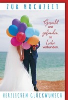 Hochzeit - GlüCkwunschkarte Im Format 11,5 X 17 Cm Mit Umschlag - VermäHlung -