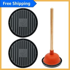Space-Saving Toilet Plunger Holder   2-Pack with Quick Drying  Non-Slip Base