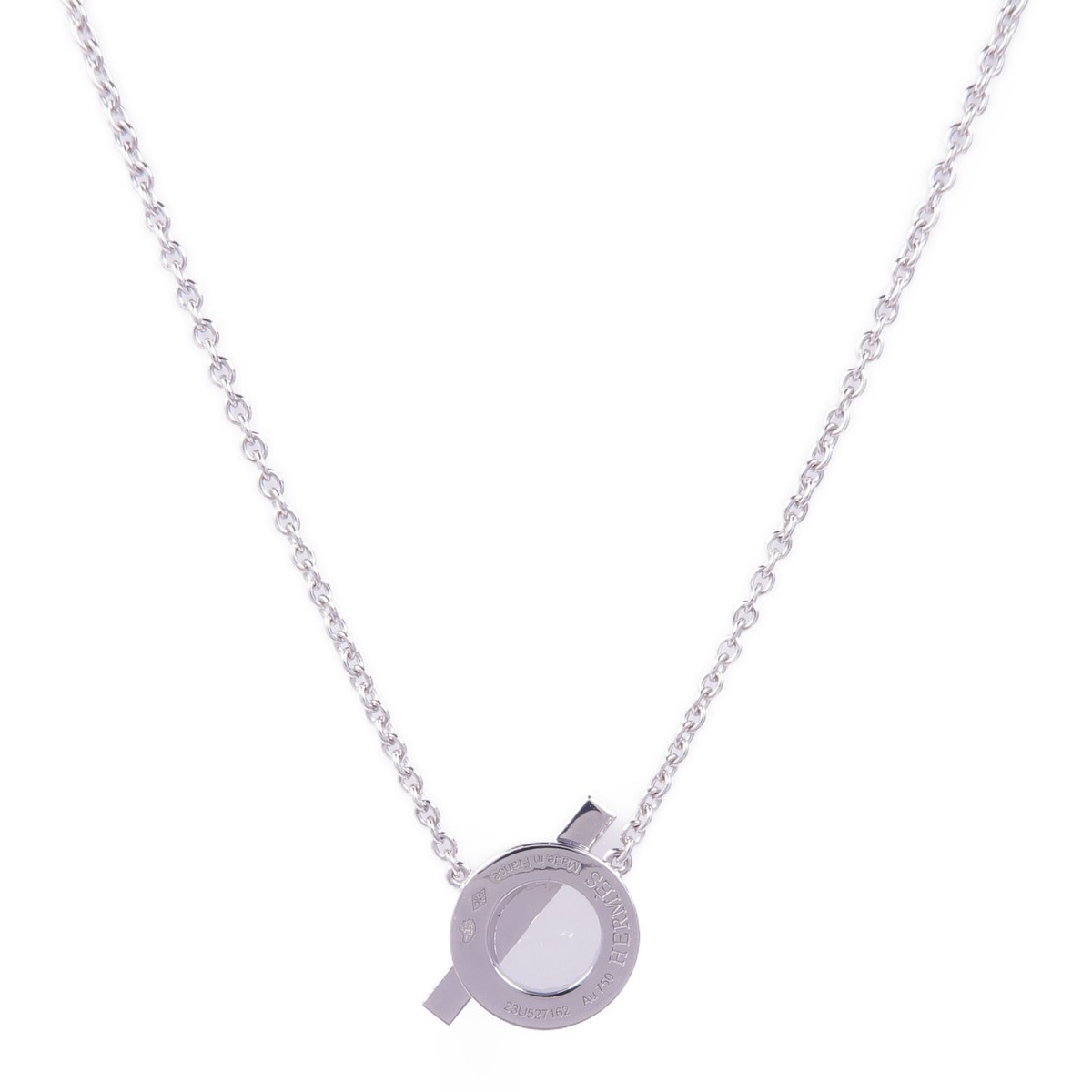 HERMES Finesse Pendant Necklace 18K White Gold Diamond | eBay