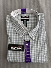 Kirkland Signature Men's Traditional Fit Non-Iron Dress Shirt 17.5 x 34/35