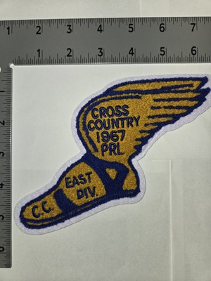 POLO RALPH LAUREN PATCHES BRAND NEW GOLD/BLUE CROSS COUNTRY WINGFOOT PATCH