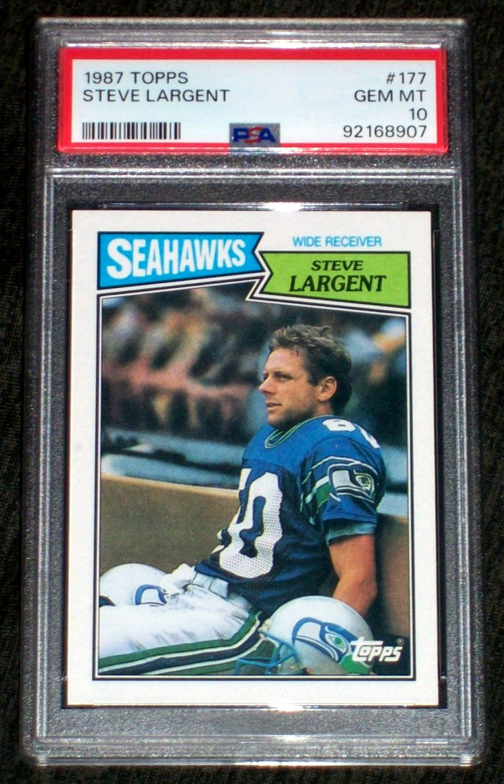1987 Steve Largent #177 Topps PSA 10 Seattle Seahawks