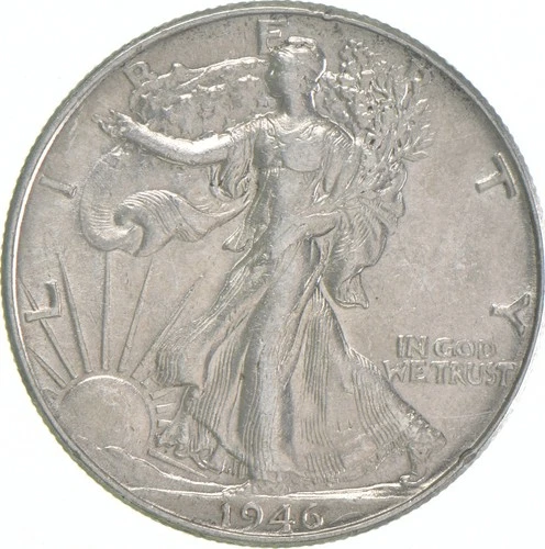 1946 AU Walking Liberty Half Dollar 90% Silver *4768