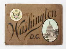 antique WASHINGTON DC souvenir PHOTO book CAPITOL WHITE HOUSE CONGRESS 