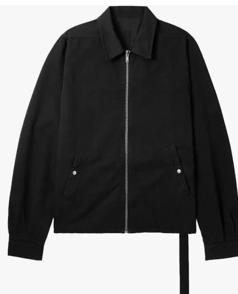 Rick Owens DRKSHOW BRET 1 Giacca Uomo con Zipfront Nero Taglia XL DU01D1783 