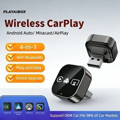 Kabelgebunden auf kabellos CarPlay Android Auto Adapter mit Bildschirmspiegelung