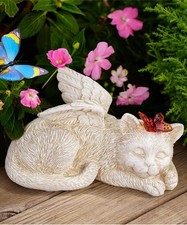 Pet Memorial Statues: Angel Garden Solar Light Stone for Pet Loss - Unique Gifts