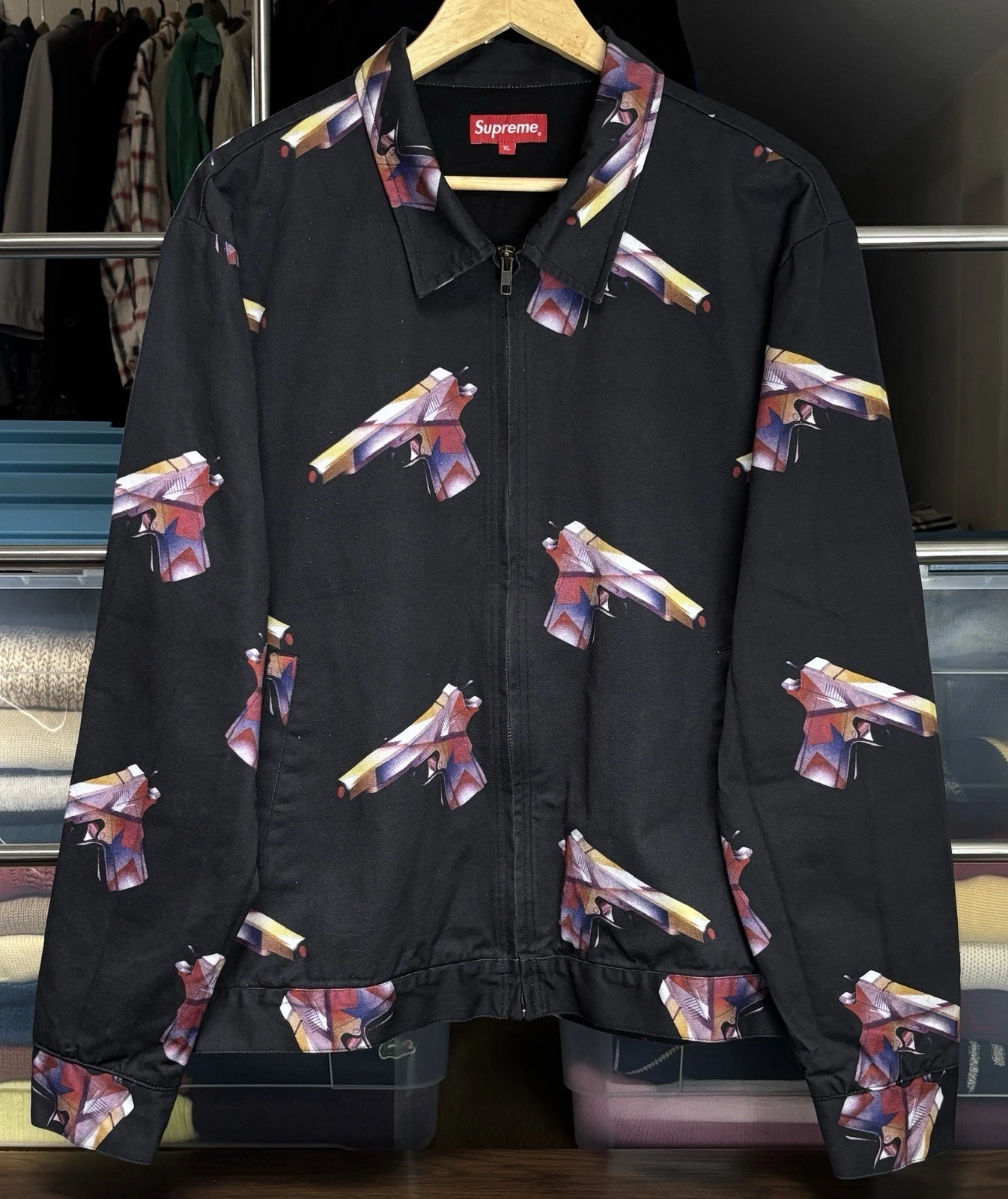 Supreme Alessandro Mendini Vintage Zip Work Jacket Gun Rare