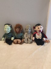 NWT NEW Universal Studio Monster Plushies 1999 WOLFMAN MUMMY FRANK DRACULA