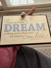 Disney Princess Sleeping Beauty Wall Art Wooden Plaque Sign Dream Come true 