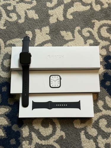 Apple Watch Series 7 45mm Graphite Stainless Steel Smartwatch GPS Cellular