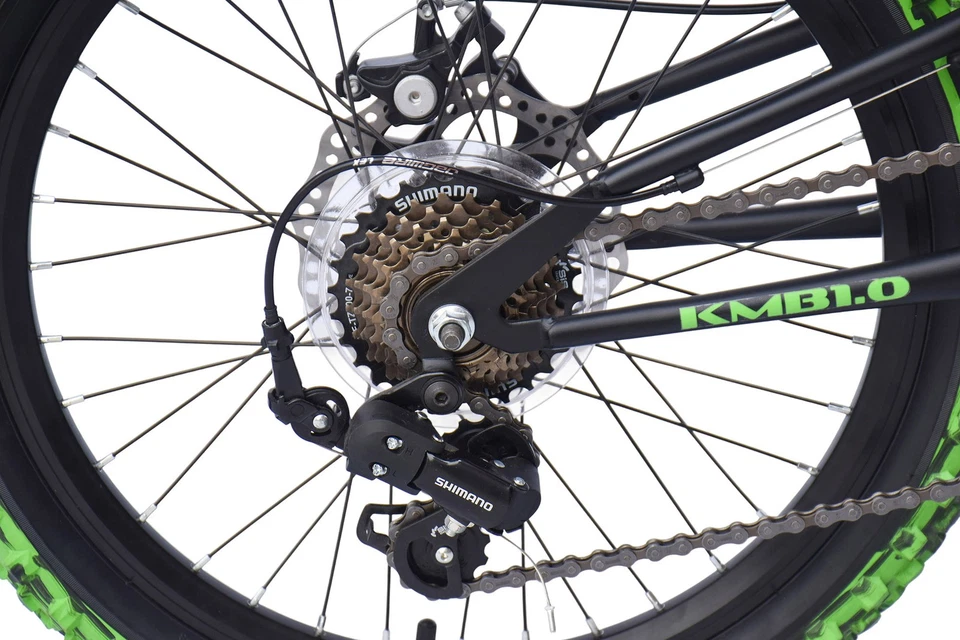 WYNN Mountainbike 20 Zoll KMB1.0 schwarz-grün 7 Gänge mech. Scheibenbremse - Bild 3 von 4