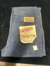 Nwt Vintage 50s 60s Old Kentucky Sanforized Flares Denim Jeans Western Kid 25/30