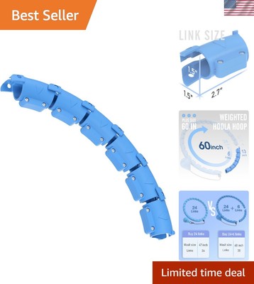 6 Adjustable Links for Weighted Hula Hoops - Ideal for Weight Loss and Fun